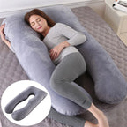 U-Shaped Pregnancy Pillow | Full-Body Support & Cool Breathable Cover