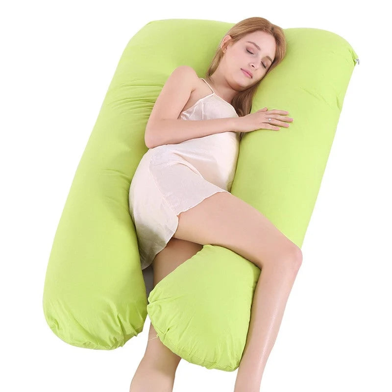 U-Shaped Pregnancy Pillow | Full-Body Support & Cool Breathable Cover