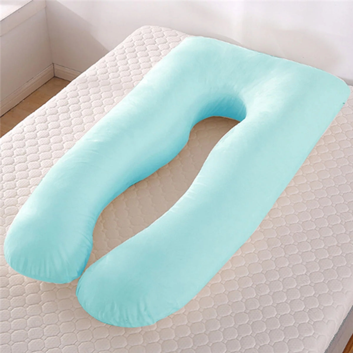 U-Shaped Pregnancy Pillow | Full-Body Support & Cool Breathable Cover