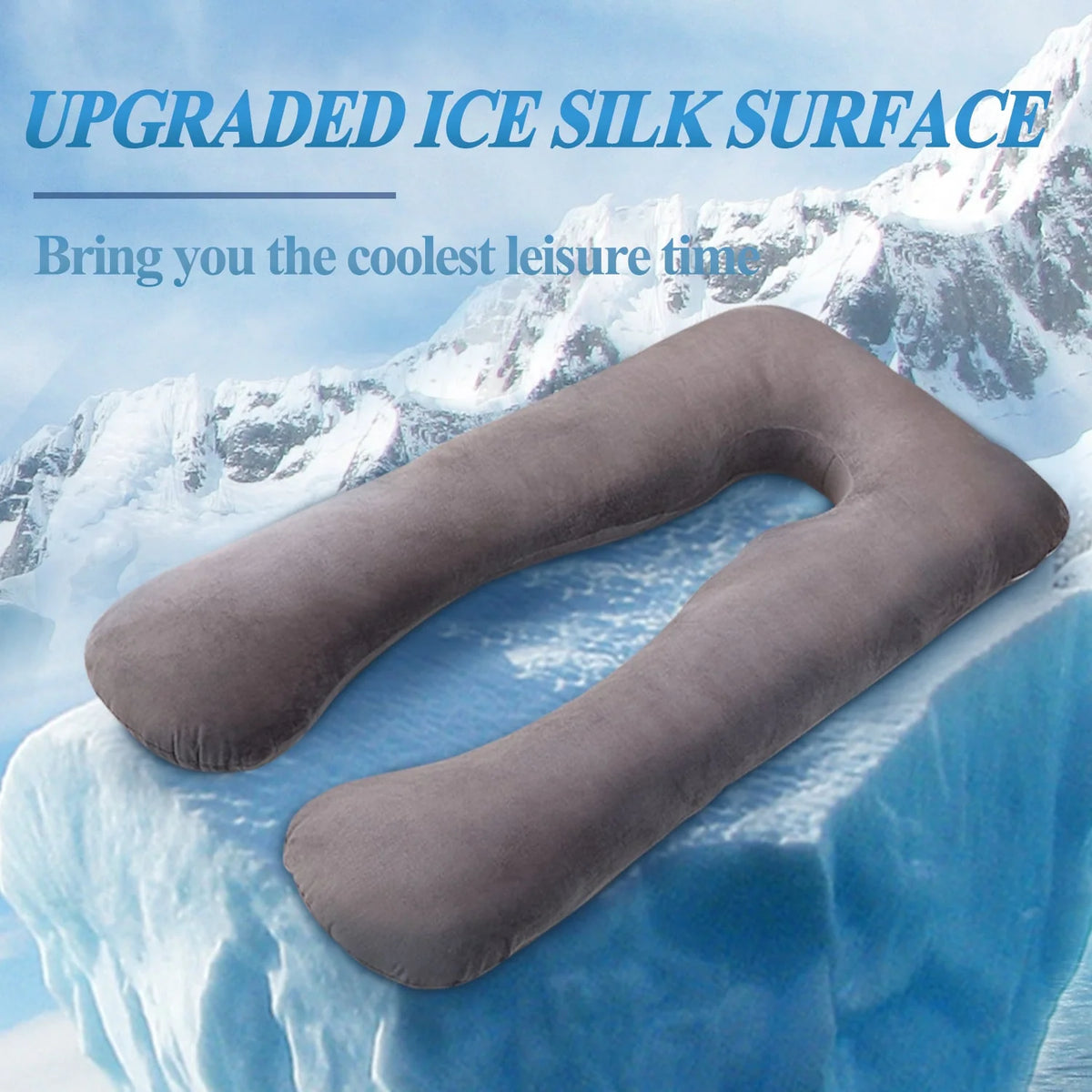 U-Shaped Pregnancy Pillow | Full-Body Support & Cool Breathable Cover