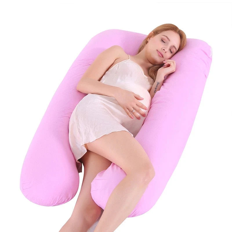 U-Shaped Pregnancy Pillow | Full-Body Support & Cool Breathable Cover