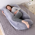 U-Shaped Pregnancy Pillow | Full-Body Support & Cool Breathable Cover