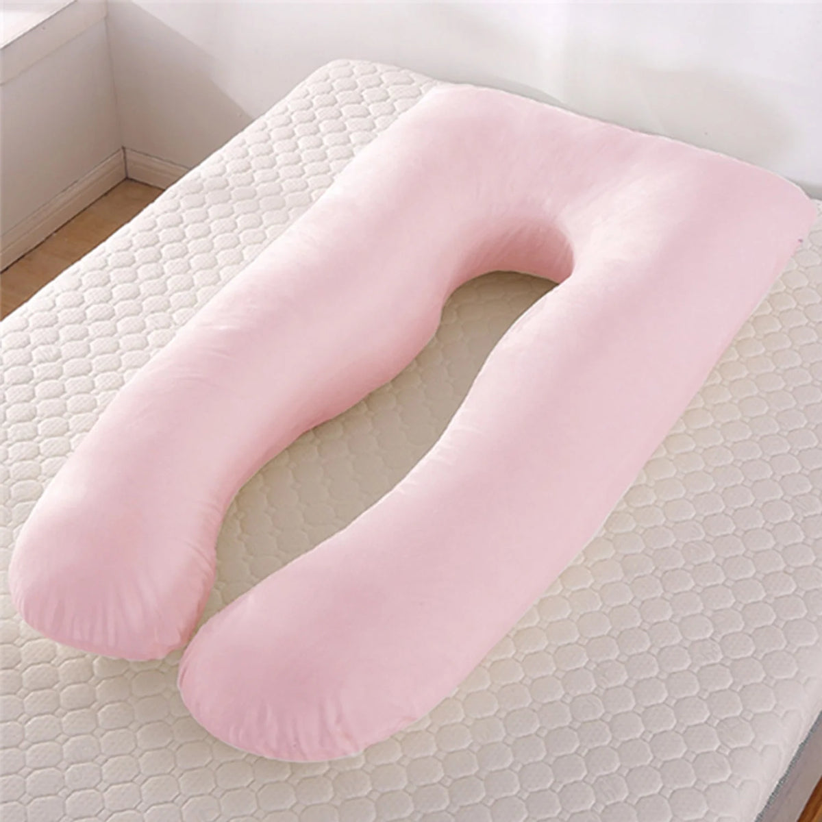 U-Shaped Pregnancy Pillow | Full-Body Support & Cool Breathable Cover