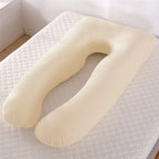 U-Shaped Pregnancy Pillow | Full-Body Support & Cool Breathable Cover