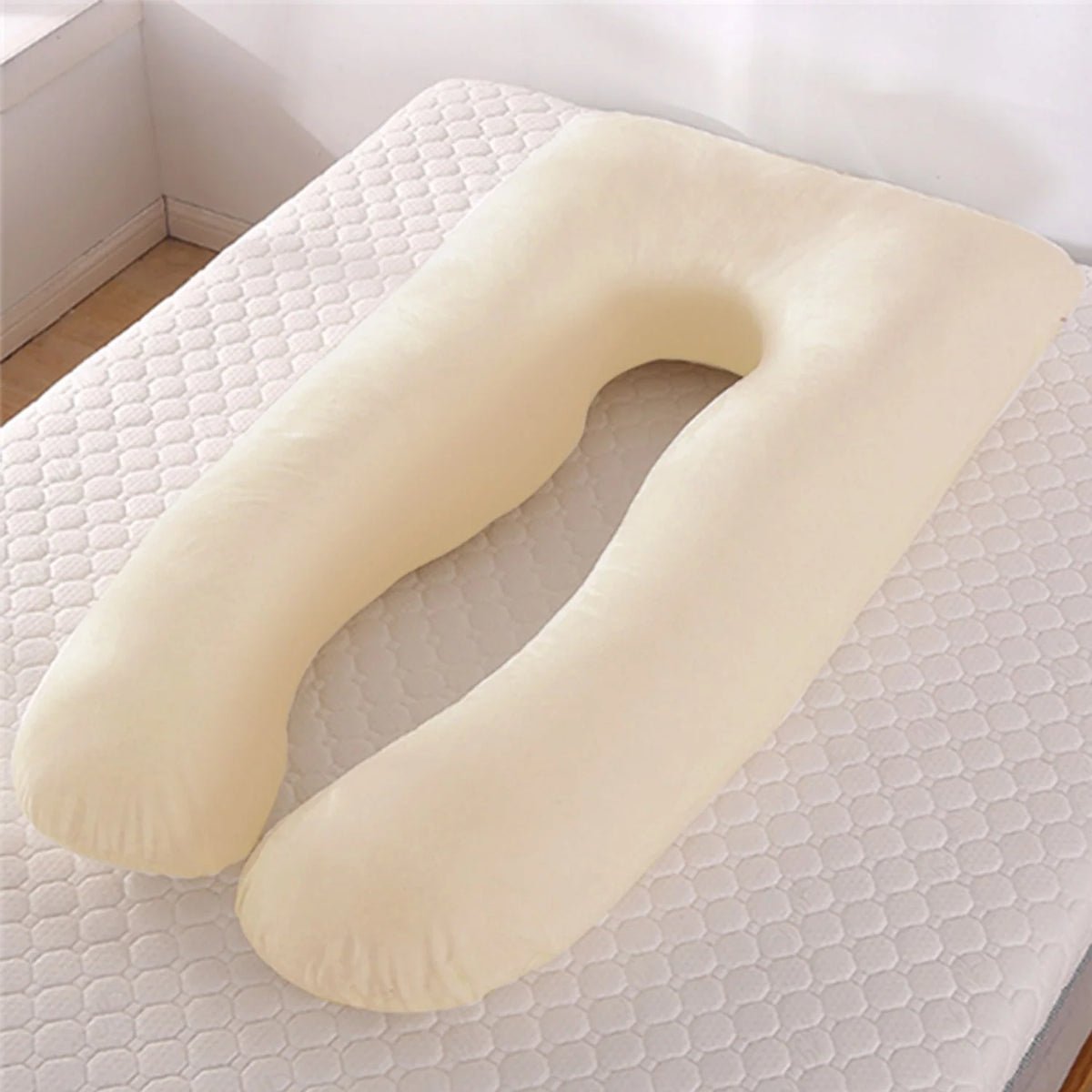U-Shaped Pregnancy Pillow | Full-Body Support & Cool Breathable Cover