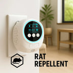 Ultrasonic Rodent Repeller | Silent & Chemical-Free | 3,200 m² Coverage