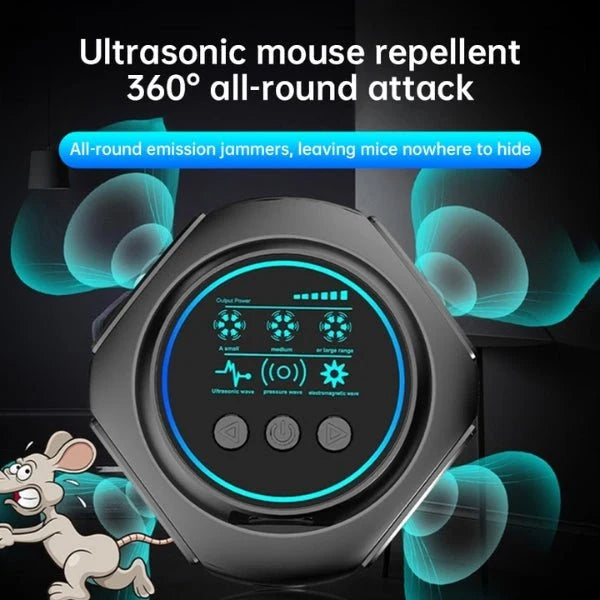 Ultrasonic Rodent Repeller | Silent & Chemical-Free | 3,200 m² Coverage