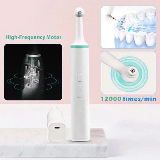 Tooth Cleaner | Ultrasonic Stainless Steel Tip | LED Light