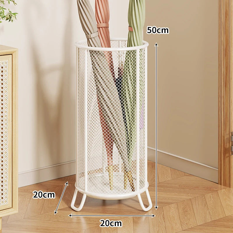 Umbrella Stand | Powder-Coated Metal Mesh & Elevated Base