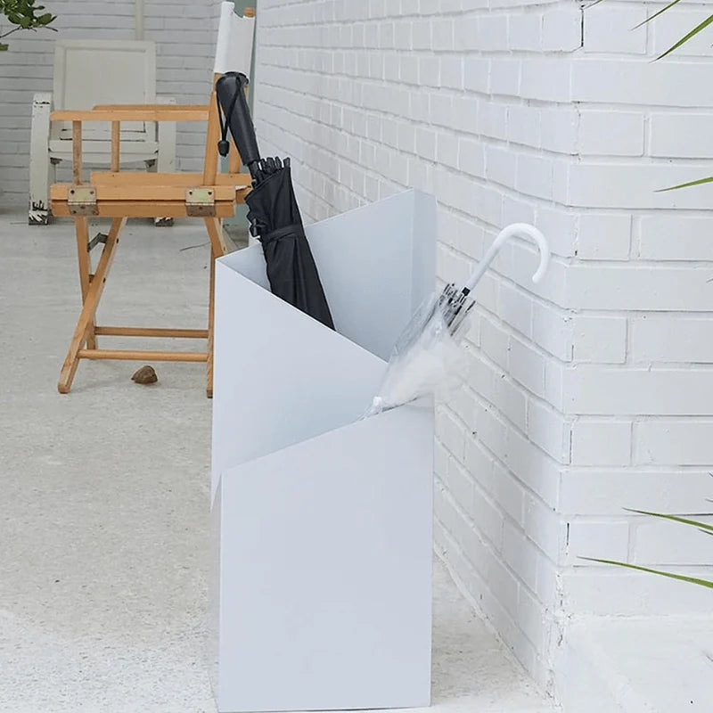 Umbrella Stand | Scandinavian Geometric Metal & Removable Drip Tray