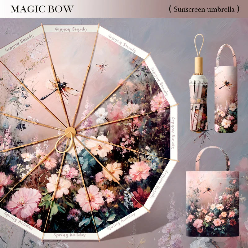 Umbrella | UV Protection & Hand-Painted Panda Design