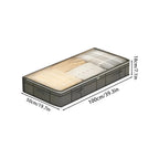 Under-Bed Storage Box | Transparent Lid & Foldable Design | Space-Saving