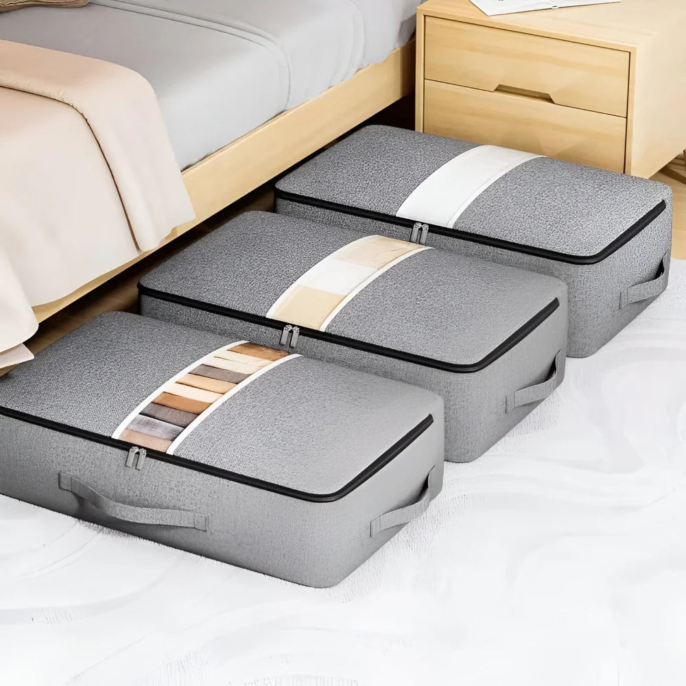 Under-Bed Storage Box | Transparent Window & Dust Protection