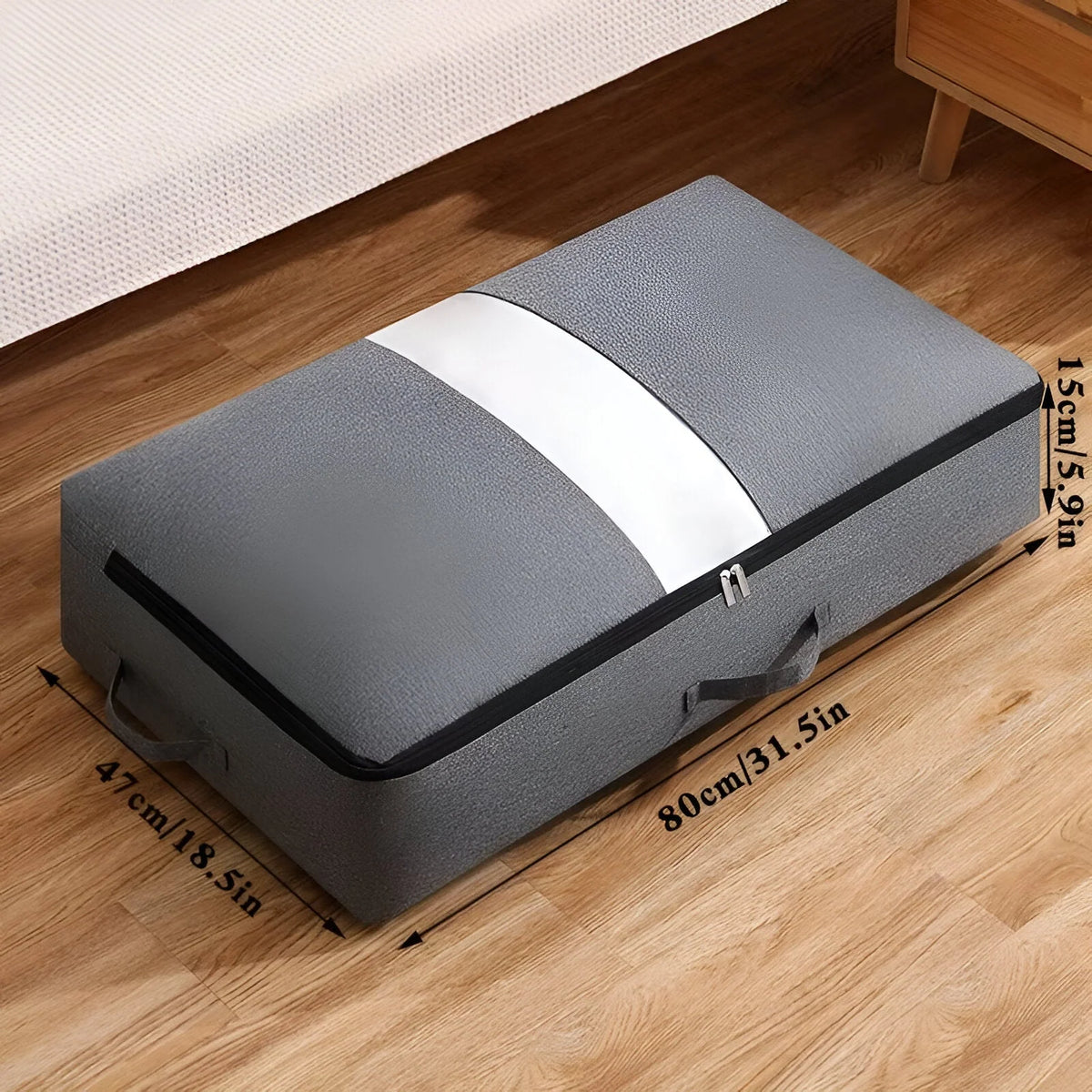 Under-Bed Storage Box | Transparent Window & Dust Protection