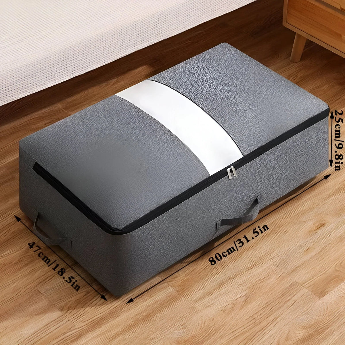 Under-Bed Storage Box | Transparent Window & Dust Protection