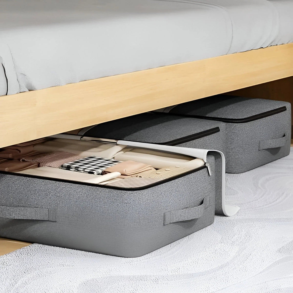 Under-Bed Storage Box | Transparent Window & Dust Protection