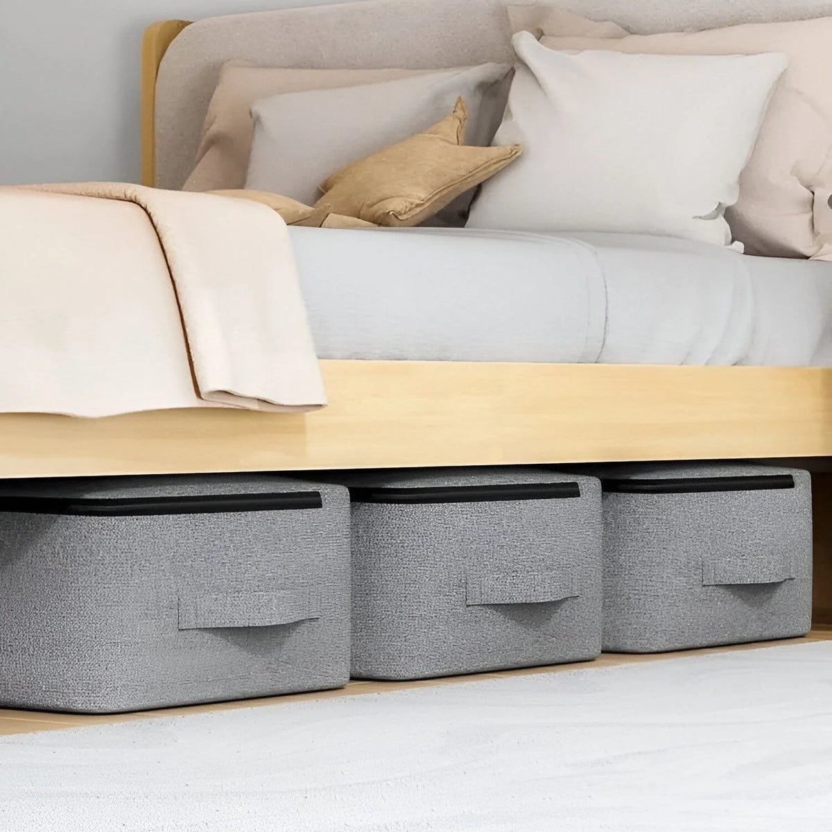 Under-Bed Storage Box | Transparent Window & Dust Protection
