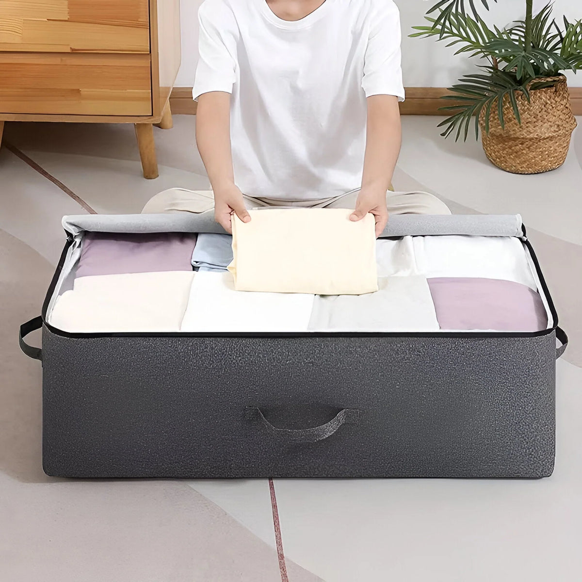 Under-Bed Storage Box | Transparent Window & Dust Protection