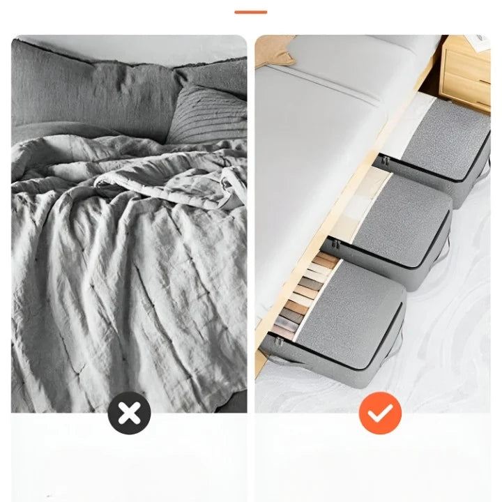 Under-Bed Storage Box | Transparent Window & Dust Protection