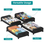 Under-Bed Storage Containers | Low-Profile Lidded Design | Set of 2