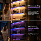 Under Cabinet Light | Motion-Sensing Dual White & RGB Lighting | Rechargeable