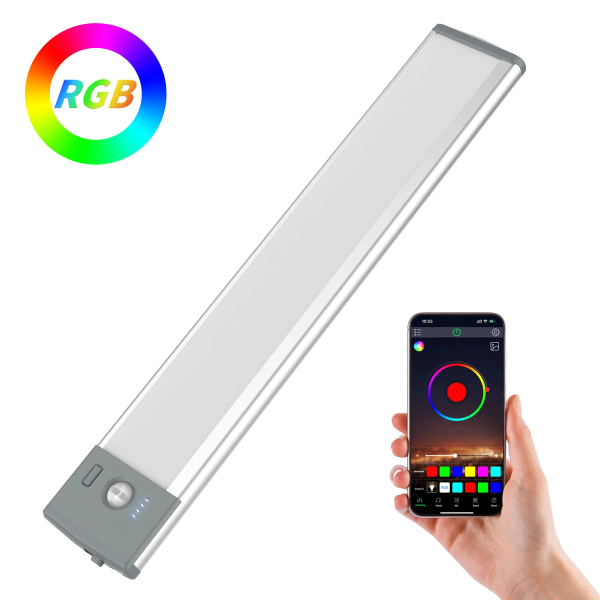 Under-Cabinet Light | RGB Motion Sensor & App-Controlled | Rechargeable