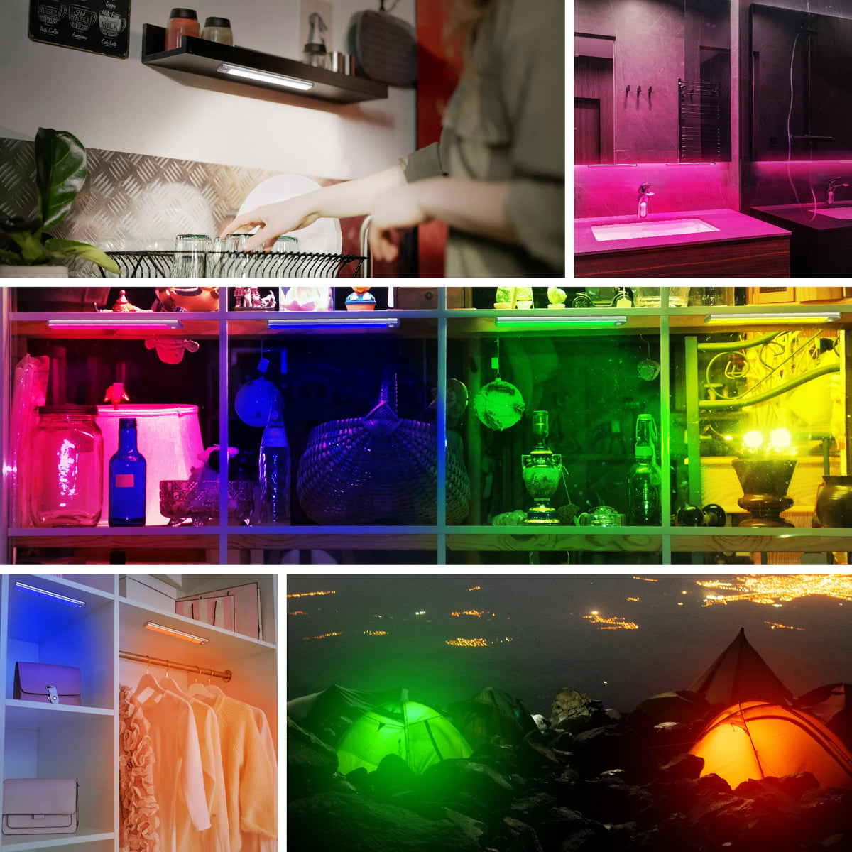 Under-Cabinet Light | RGB Motion Sensor & App-Controlled | Rechargeable