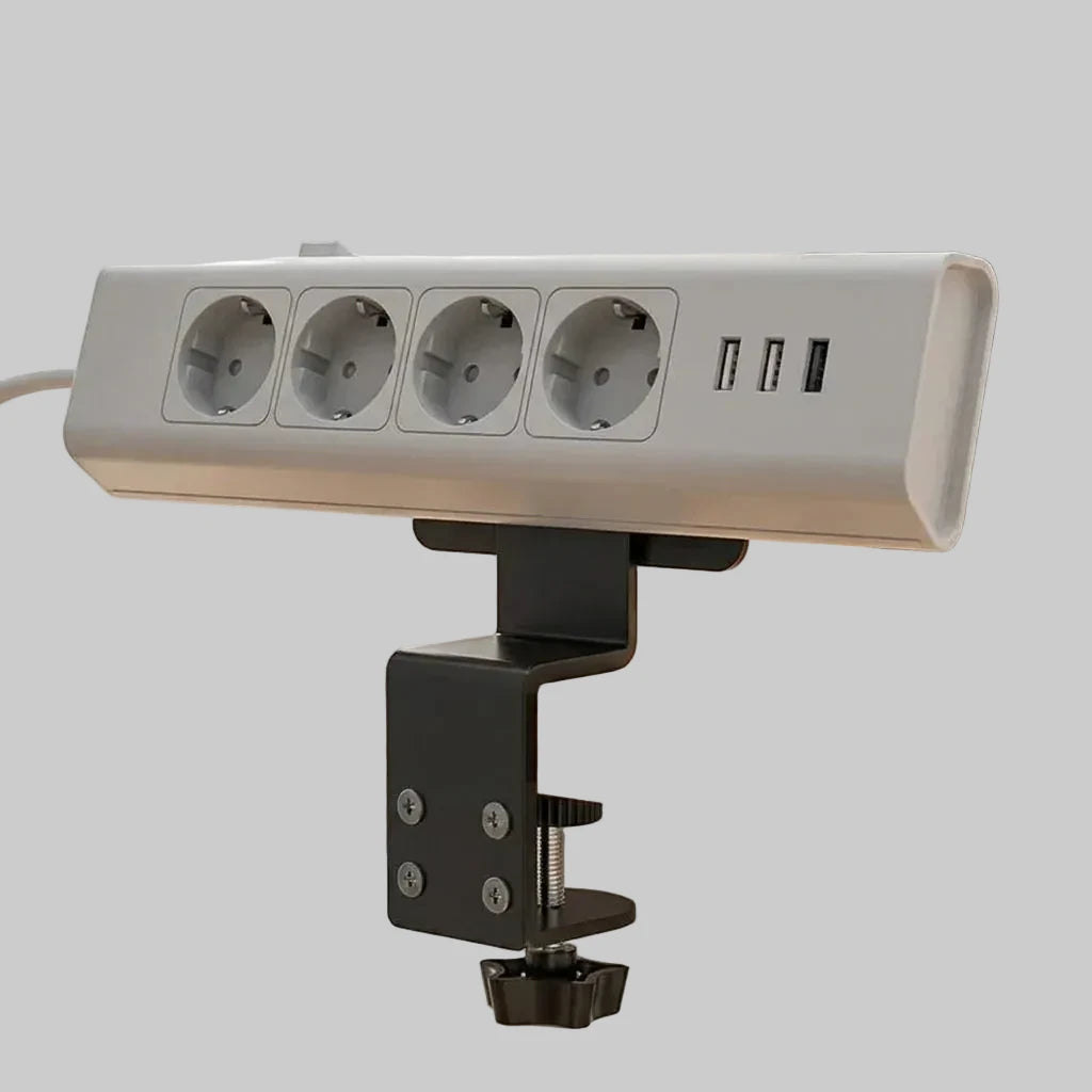 Under-Desk Power Strip Holder | Tool-Free Mounting & Conceals Cables