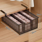 Under-Shelf Pull-Out Basket | Ventilated Metal Mesh & Tool-Free Clamp Rail | 38 cm Depth