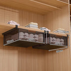 Under-Shelf Pull-Out Basket | Ventilated Metal Mesh & Tool-Free Clamp Rail | 38 cm Depth