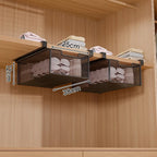 Under-Shelf Pull-Out Basket | Ventilated Metal Mesh & Tool-Free Clamp Rail | 38 cm Depth
