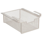 Under-Shelf Pull-Out Basket | Ventilated Metal Mesh & Tool-Free Clamp Rail | 38 cm Depth