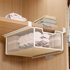Under-Shelf Pull-Out Basket | Ventilated Metal Mesh & Tool-Free Clamp Rail | 38 cm Depth