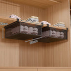 Under-Shelf Pull-Out Basket | Ventilated Metal Mesh & Tool-Free Clamp Rail | 38 cm Depth