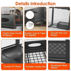 Under-Sink Organizer | 2-Tier Pull-Out | Adjustable Height | Set of 2