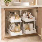 Under-Sink Organizer | Pull-Out Two-Tier & Non-Slip Surface