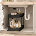 Under-Sink Organizer | Pull-Out Two-Tier & Non-Slip Surface