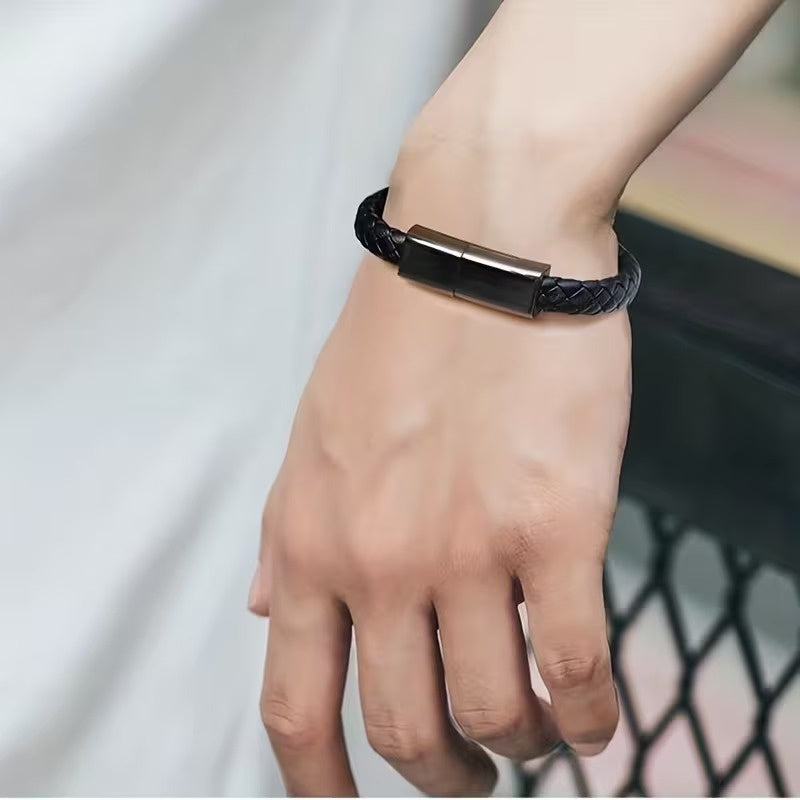 USB Charging Bracelet with Braided Band