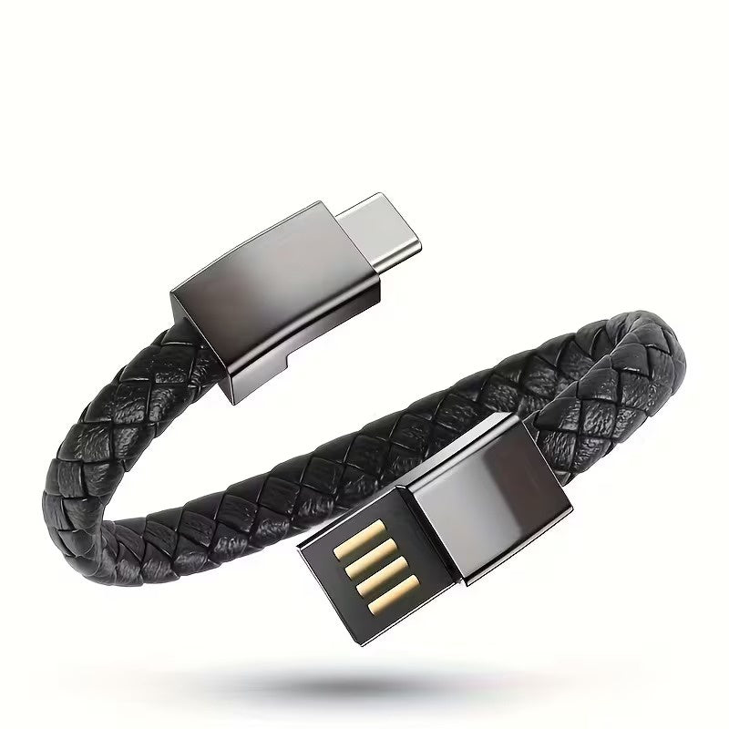 USB Charging Bracelet with Braided Band