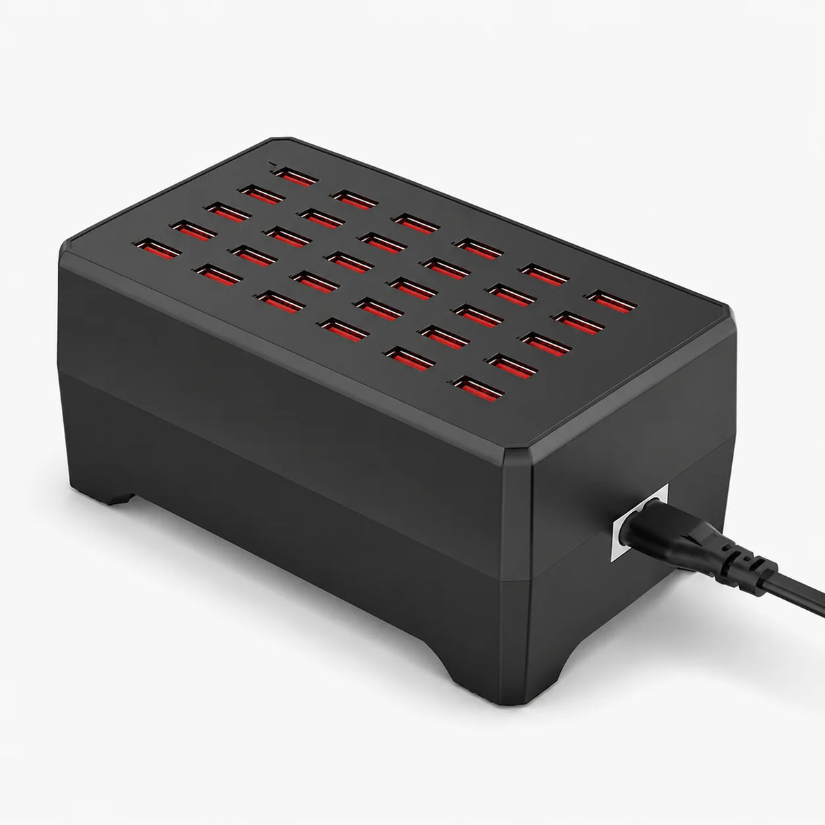 USB Charging Station | 30-Port Smart Cooling & Anti-Slip