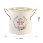 Utensil Holder | Cast Iron & Enamel Finish | Divider Lid