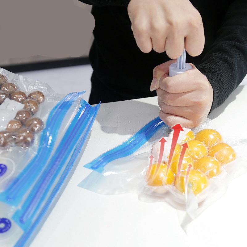 Vacuum Sealer Bags | Reusable Airtight & Freezer/Microwave-Safe | Set of 10 With Hand Pump