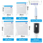 Vacuum Sealer Bags | Reusable Airtight & Freezer/Microwave-Safe | Set of 10 With Hand Pump