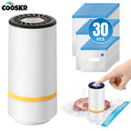 Vacuum Sealer | Portable Rechargeable One-Button | Includes Reusable Bags