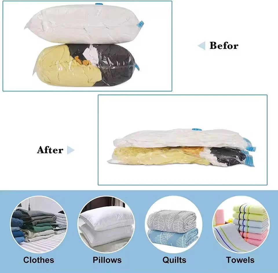 Vacuum Storage Bags | Ultra-Compression & Triple-Seal | Set of 5