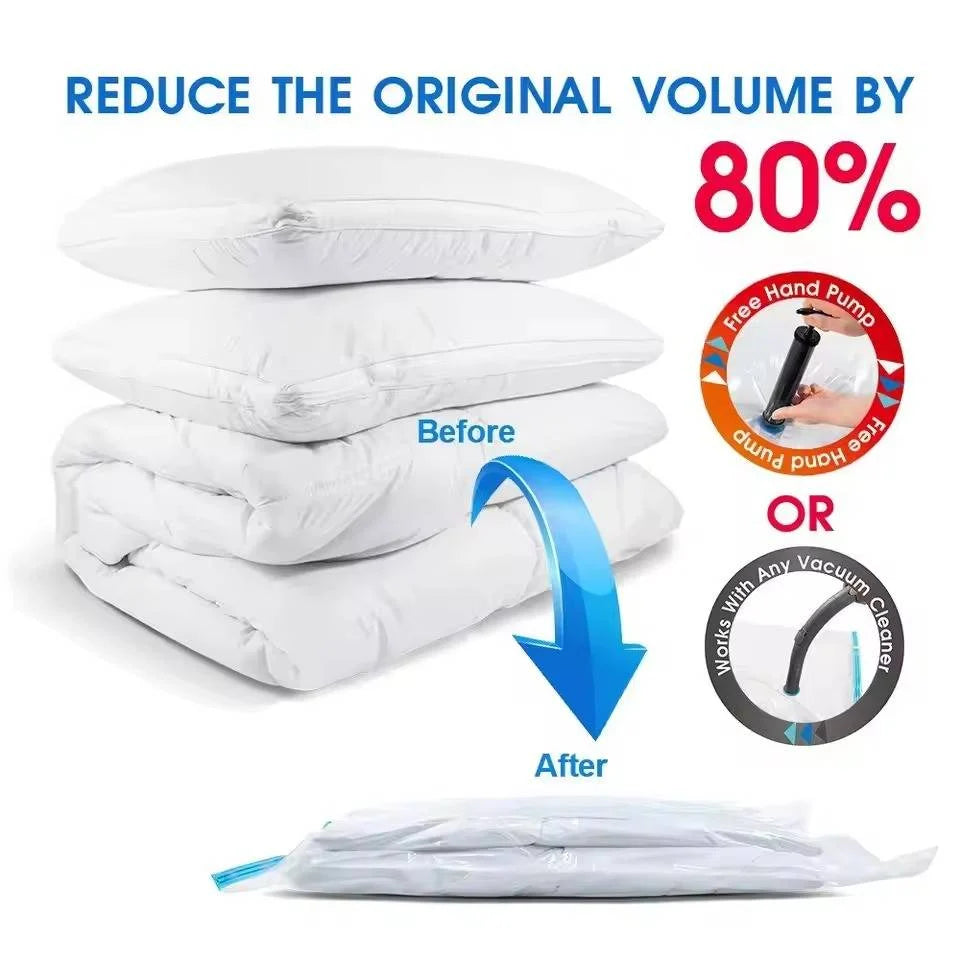 Vacuum Storage Bags | Ultra-Compression & Triple-Seal | Set of 5