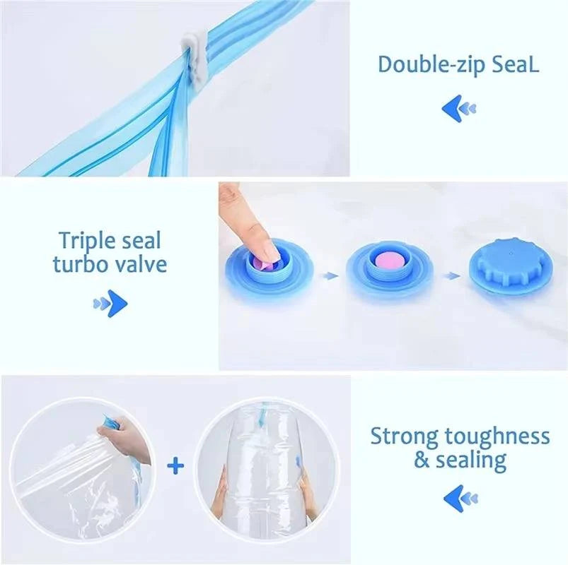 Vacuum Storage Bags | Ultra-Compression & Triple-Seal | Set of 5