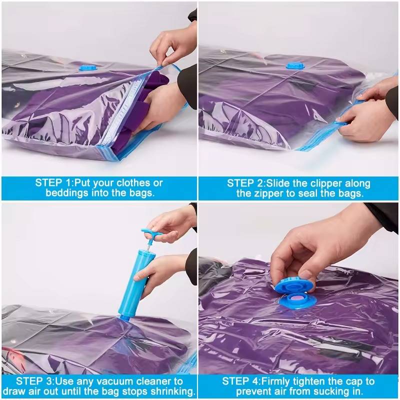 Vacuum Storage Bags | Ultra-Compression & Triple-Seal | Set of 5