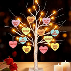 Valentine Tabletop Tree | Warm LED Lights & Auto Timer | 24 In