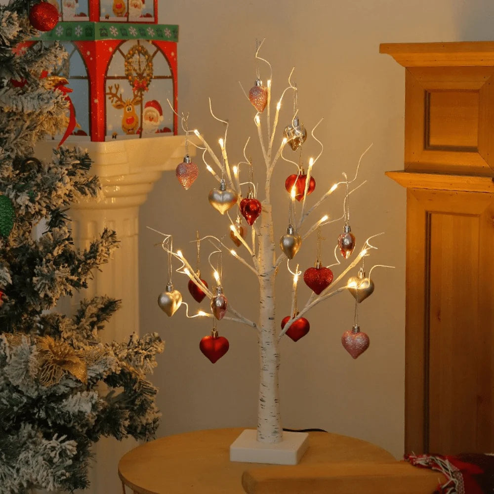 Valentine Tabletop Tree | Warm LED Lights & Auto Timer | 24 In